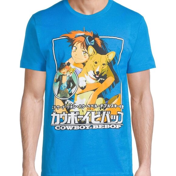 Cowboy Bebop with Edward and Ein Anime Manga Sunrise Graphic Tee - NWT - Picture 2 of 8